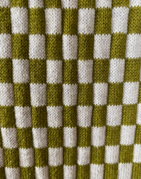 Checkerboard Knit Crew