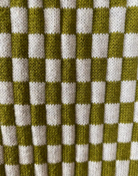 Checkerboard Knit Crew