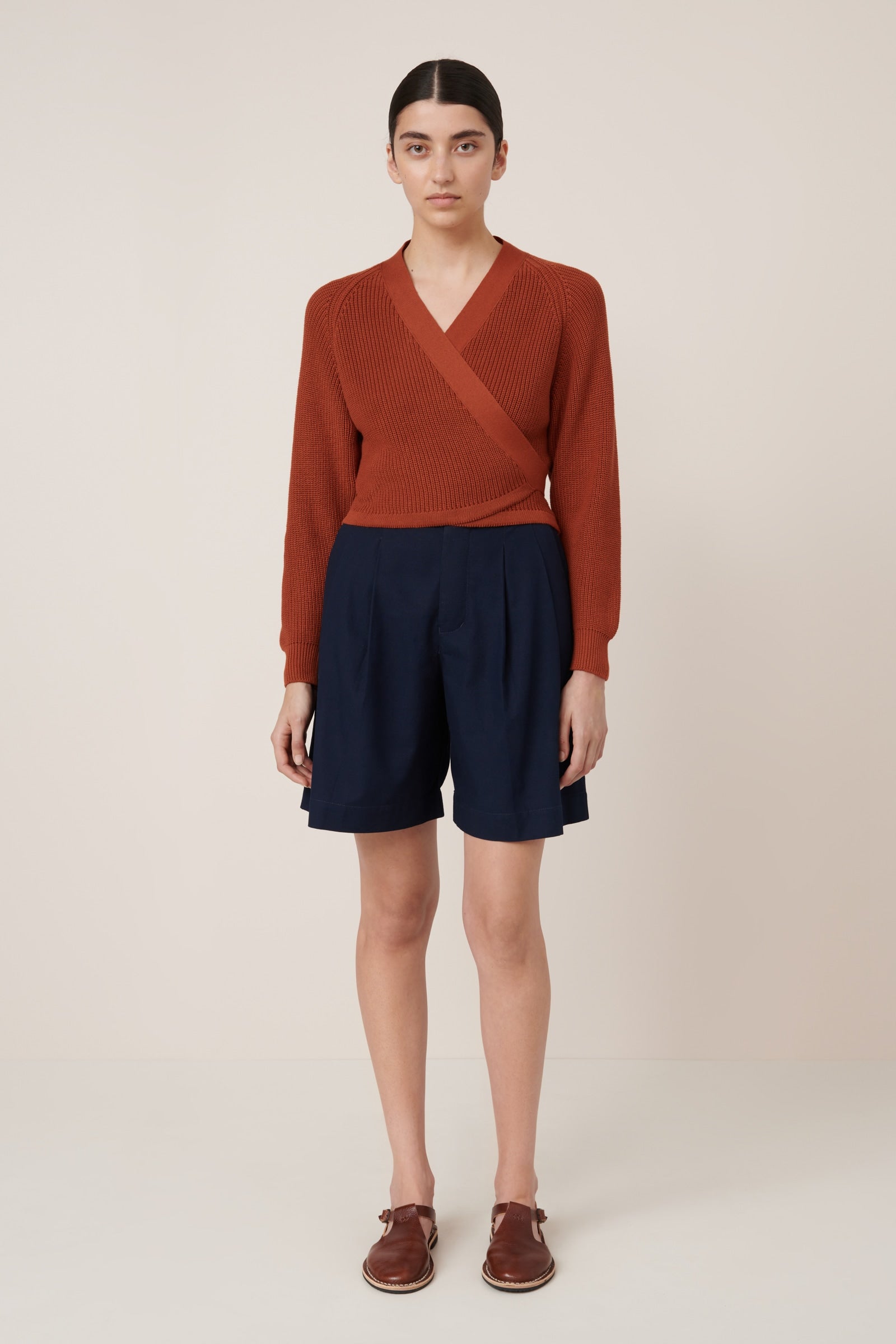 Shop Composure Cardigan Clay Red Kowtow Clothing Kowtow