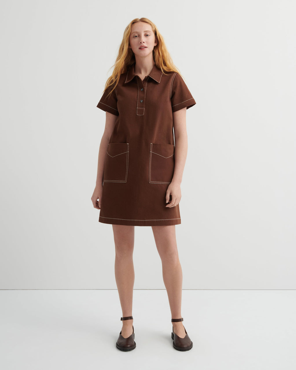 kowtow denim dress Kowtow Apron Dress Indigo Denim Hall Concept Store