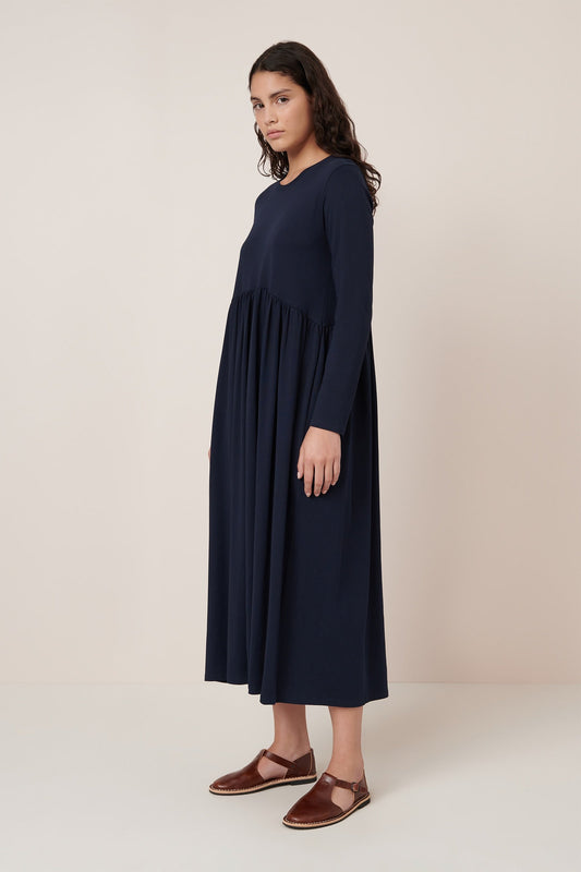 Long Sleeve Gather Dress
