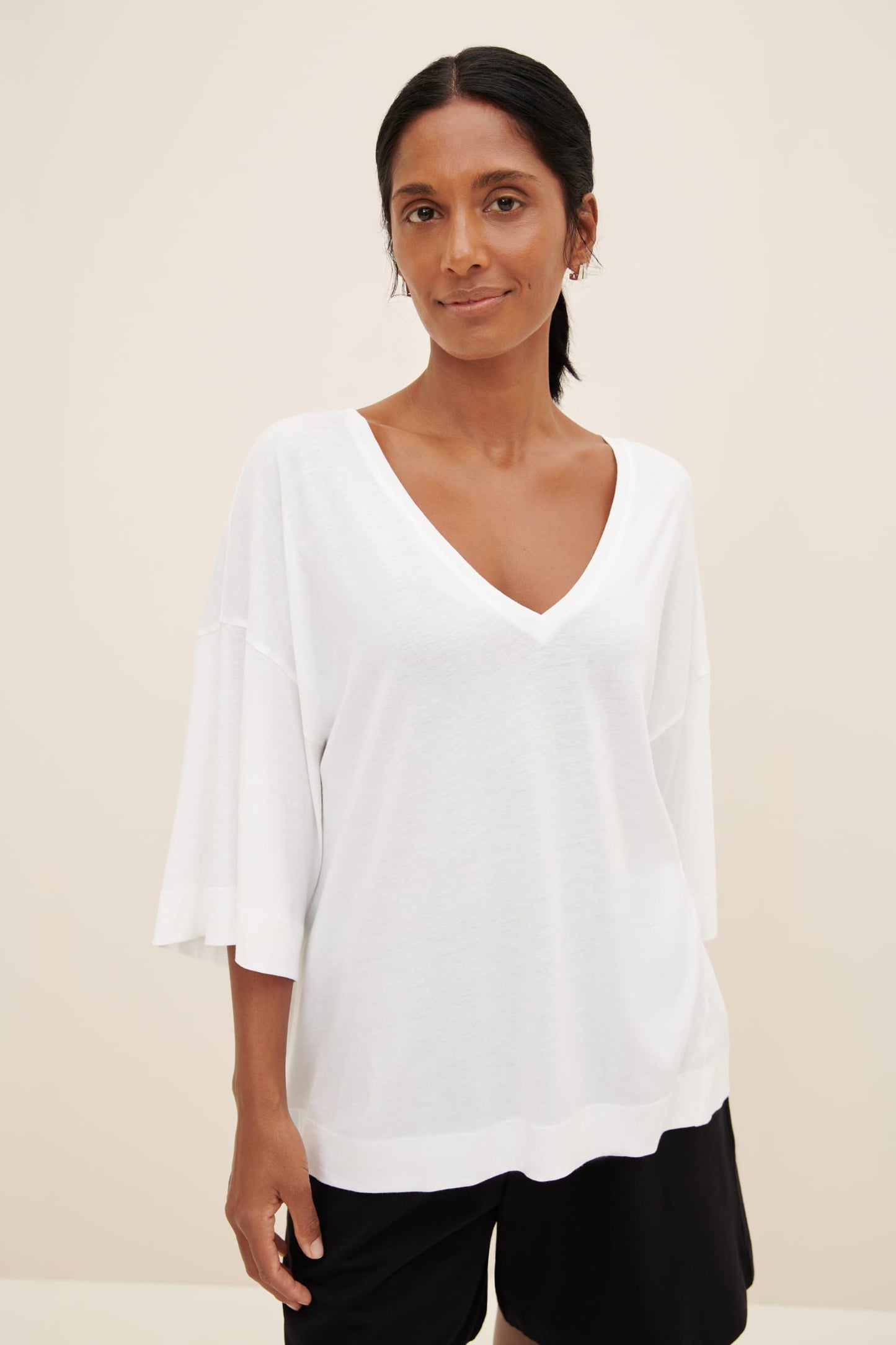 Oversized V Neck Top