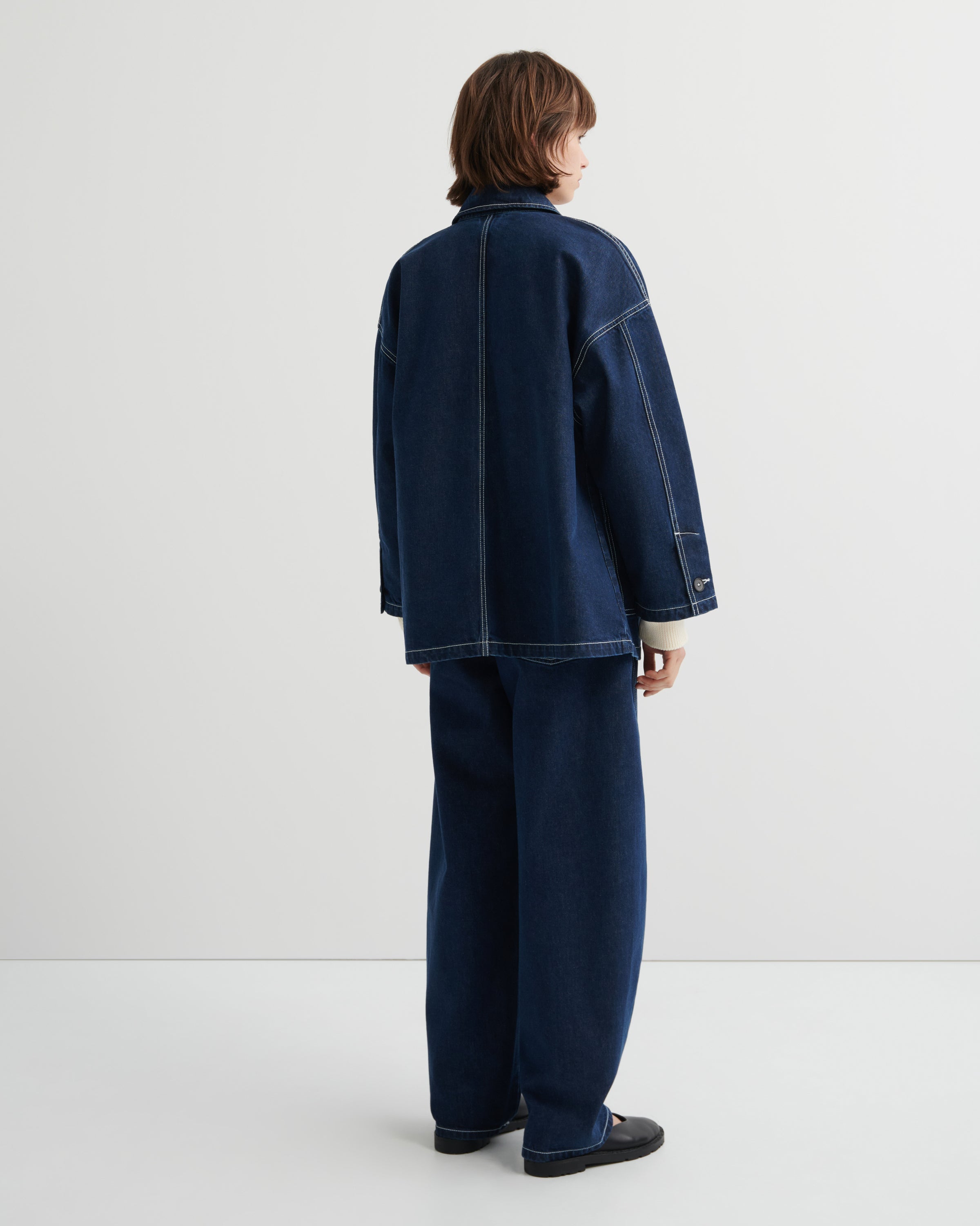 Shop Portrait Jacket - Indigo Denim | Kowtow Clothing | Kowtow