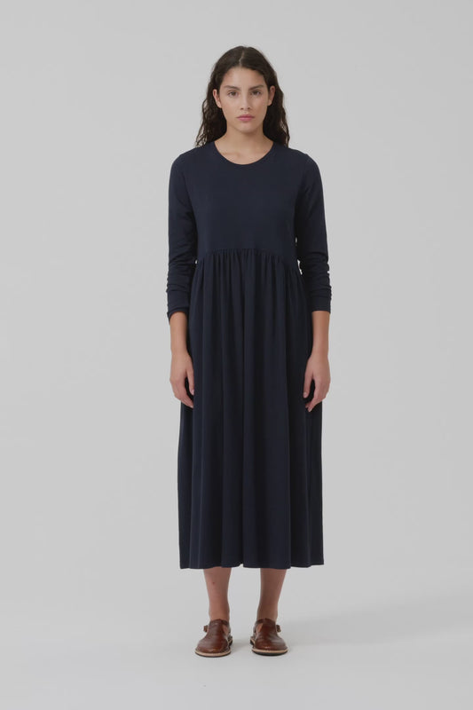 Long Sleeve Gather Dress