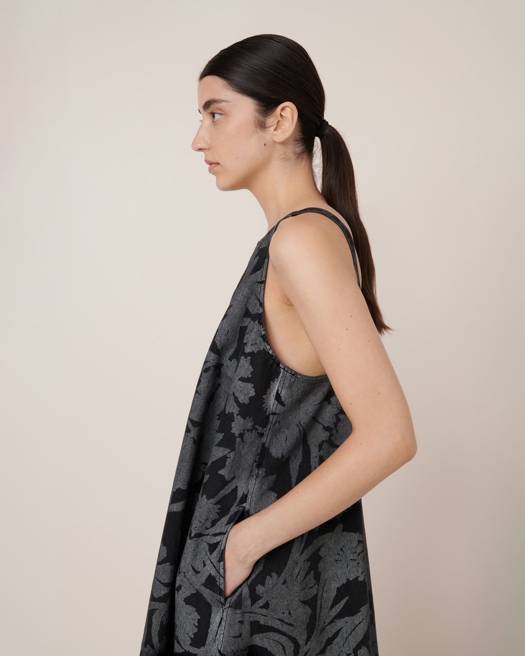 white christmas dresses Shop Swing Dress - Etched Denim | Kowtow Clothing