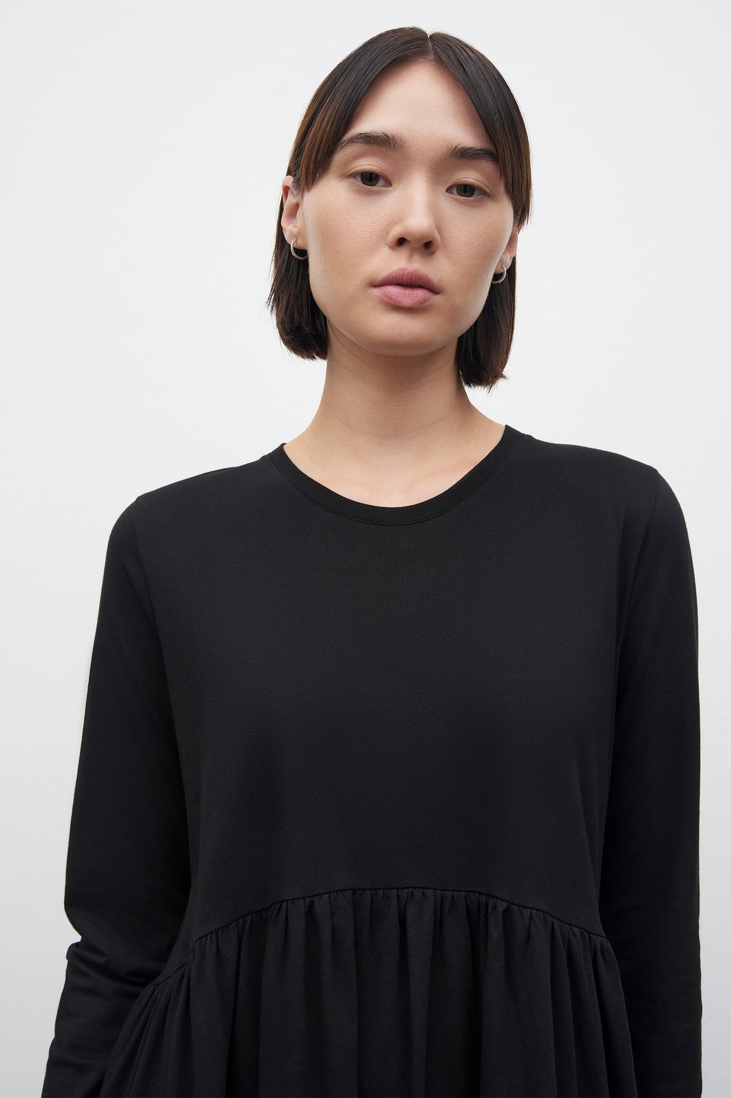 Long Sleeve Gather Dress