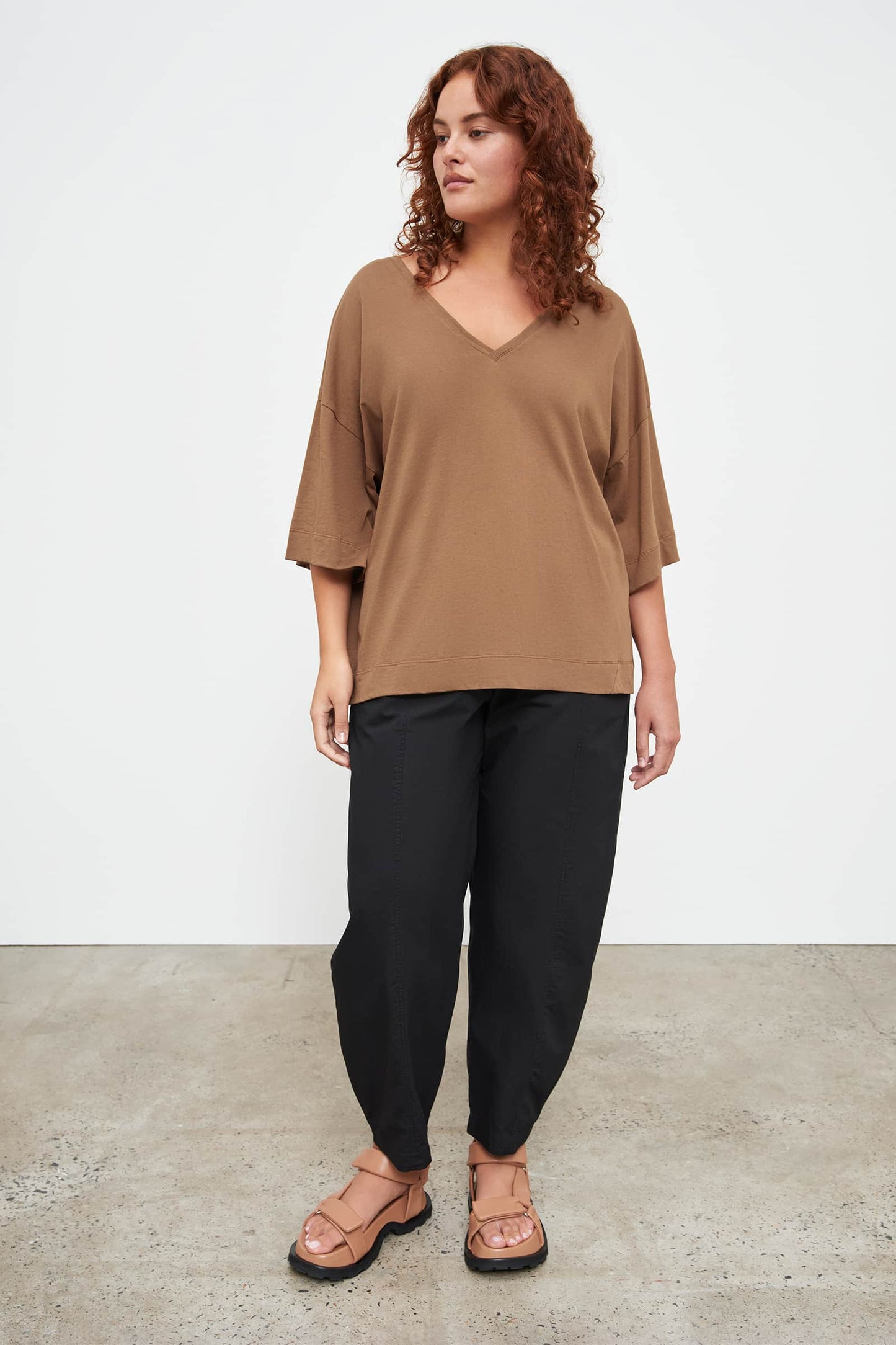 Oversized V Neck Top